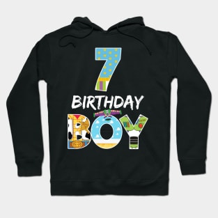 Toy Funny 7th Birthday Story B-day Gift For Boys Kids Hoodie